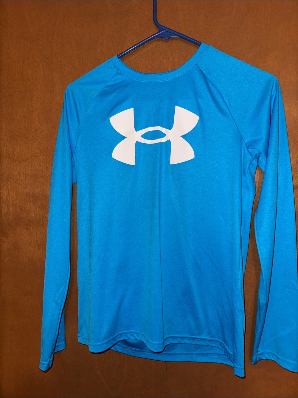 Under Armour Bright Turquoise Long Sleeve Logo Tee